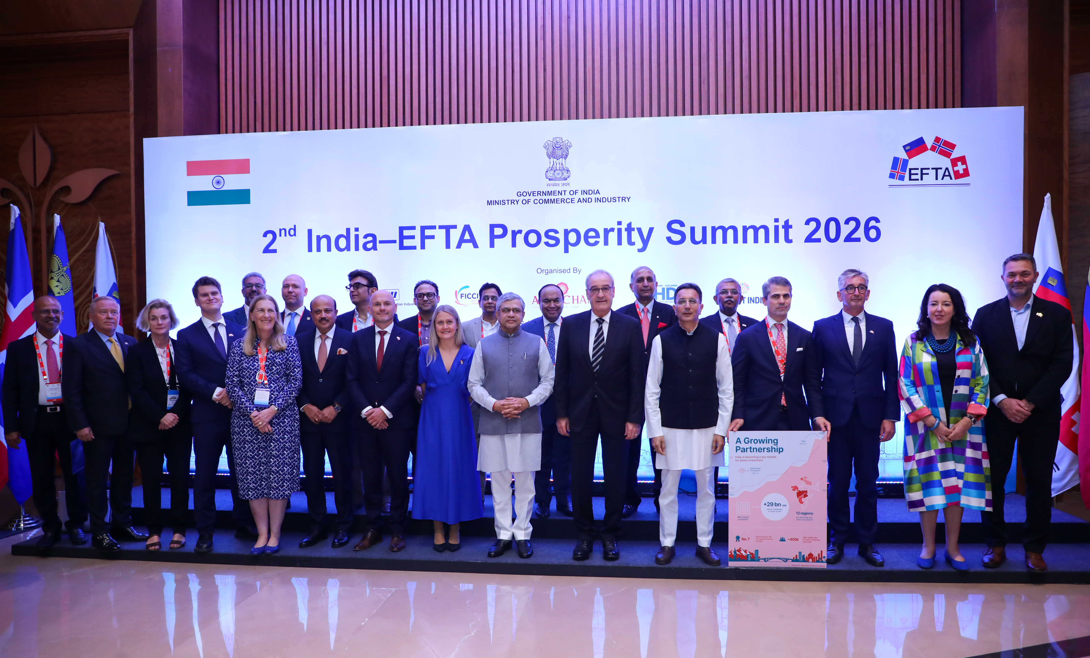 Senior government officials from EFTA Member States and India on 7 October in New Delhi