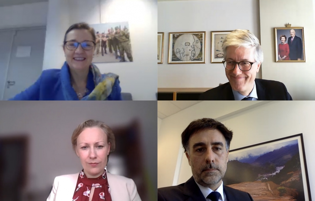 Clockwise from top left: Clara Ganslandt, Head of Western Division at the EEAS and EU Chair in the Joint Committee, Rolf Einar Fife, Head of Norway's Mission to the EU, Stefan Barriga, Deputy Head of Liechtenstein’s Mission, Sesselja Sigurðardóttir, Deputy Head of Icelandic Mission Clockwise from top left: Clara Ganslandt, Head of Western Division at the EEAS and EU Chair in the Joint Committee, Rolf Einar Fife, Head of Norway's Mission to the EU, Stefan Barriga, Deputy Head of Liechtenstein’s Mission, Sesselja Sigurðardóttir, Deputy Head of Icelandic Mission
