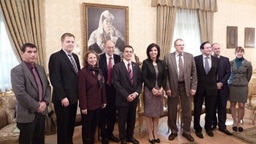 Part of the EFTA Parliamentary delegation with Ms Jozefina Topalli, Speaker of the Albanian Parliament