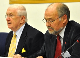 Mr Pat the Cape Gallagher (ALDE, Ireland), Vice-Chair, JPC, and Mr Svein Roald Hansen (Labour Party, Norway), Chair, JPC (Photo: Lars Hagberg)