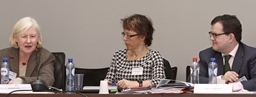 Heidi Rühle, Member of the European Parliament (Greens), Kari Winquist, Acting Managing Director at Nordic Innovation, and Håkan Jonsson (Chairperson), Senior Consultant, Hallvarsson & Halvarsson