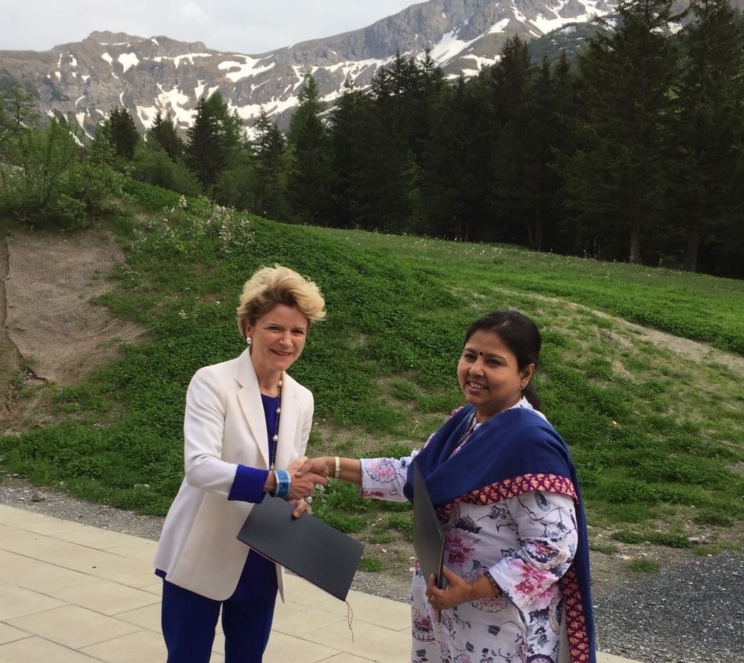 State Secretary Marie-Gabrielle Ineichen-Fleisch from Switzerland (on the left) and Anita Praveen, Joint Secretary in the Department of Commerce (on the right) State Secretary Marie-Gabrielle Ineichen-Fleisch from Switzerland (on the left) and Anita Praveen, Joint Secretary in the Department of Commerce (on the right)