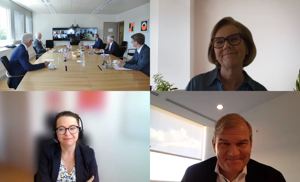 The EFTA Council meeting met partly online and in the Geneva offices.
