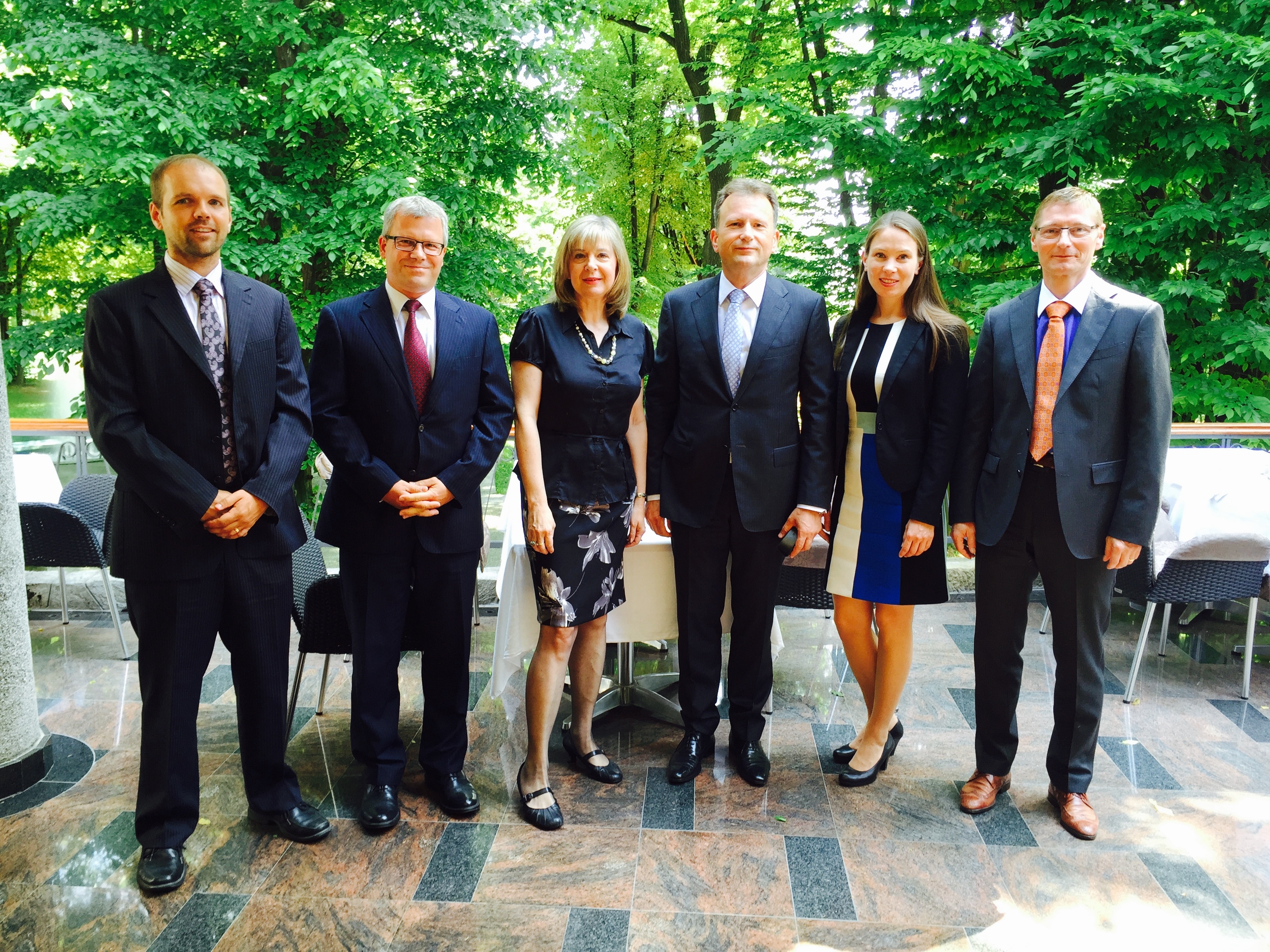 Thordur J. Sigtryggsson (Iceland), Patrick Ritter (Liechtenstein), Bojana Todorovic and Stevan Nikcevic (Serbia), Ragnhild Gunnes (Norway) and Philippe Etienne (Switzerland)
